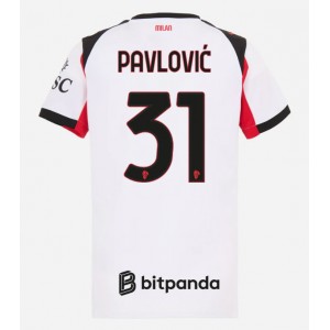 AC Milan Strahinja Pavlovic #31 Jalkapallovaatteet Naisten Vieraspaita 2025-26 Lyhythihainen